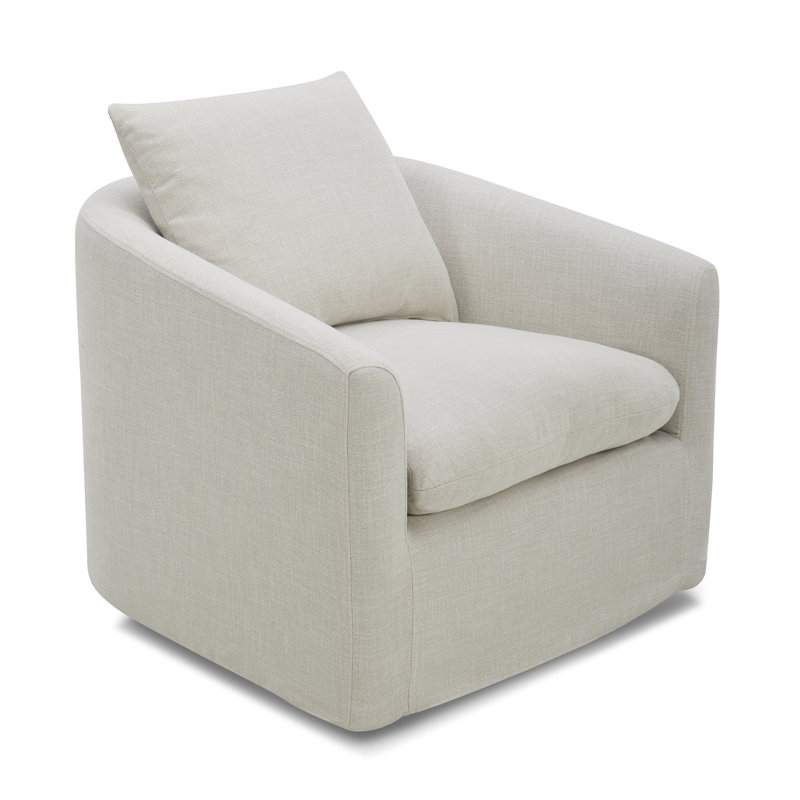 Joss & Main Menta Upholstered Swivel Barrel Chair & Reviews Wayfair